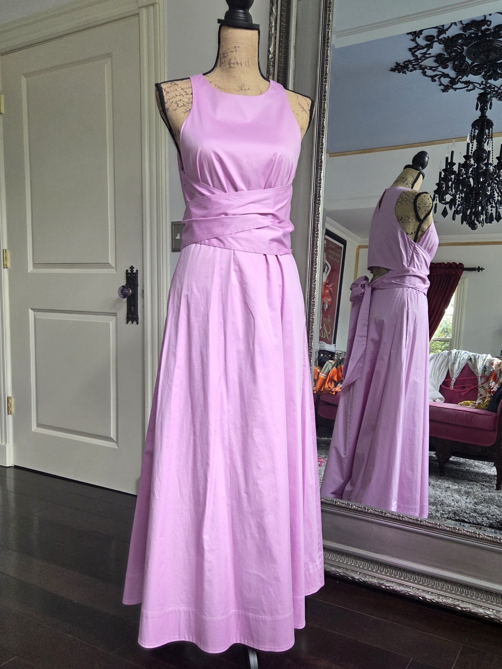 Banana Republic Lilac Sleeveless Maxi Dress with Wrapped Waist 8
